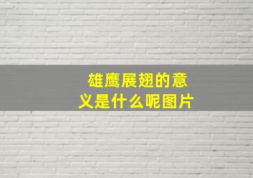 雄鹰展翅的意义是什么呢图片