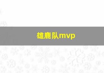 雄鹿队mvp