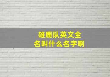 雄鹿队英文全名叫什么名字啊