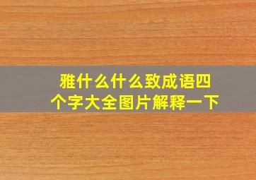 雅什么什么致成语四个字大全图片解释一下