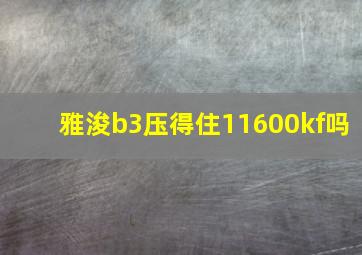 雅浚b3压得住11600kf吗