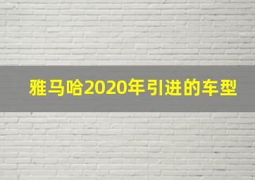 雅马哈2020年引进的车型