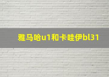 雅马哈u1和卡哇伊bl31