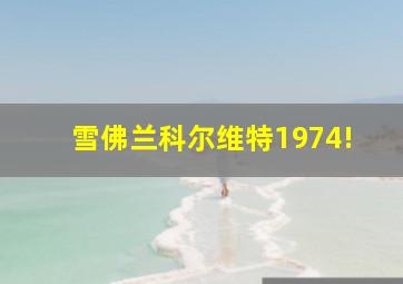 雪佛兰科尔维特1974!