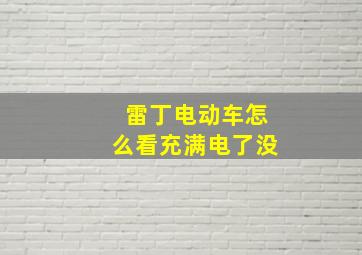 雷丁电动车怎么看充满电了没