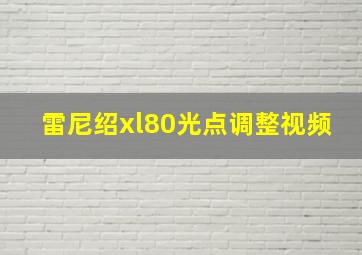 雷尼绍xl80光点调整视频