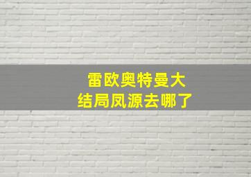 雷欧奥特曼大结局凤源去哪了