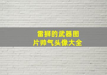 雷狮的武器图片帅气头像大全