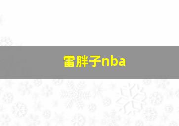 雷胖子nba