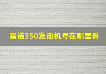 雷诺350发动机号在哪里看