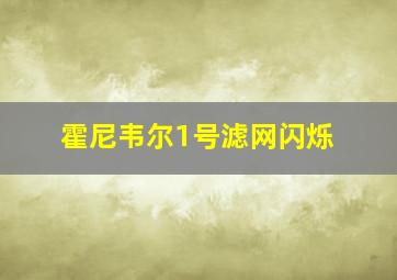 霍尼韦尔1号滤网闪烁