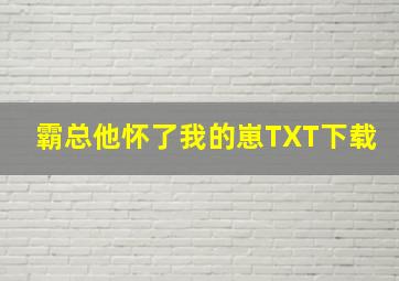 霸总他怀了我的崽TXT下载