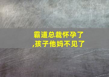 霸道总裁怀孕了,孩子他妈不见了