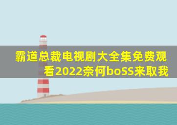 霸道总裁电视剧大全集免费观看2022奈何boSS来取我