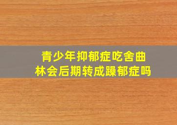 青少年抑郁症吃舍曲林会后期转成躁郁症吗