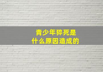 青少年猝死是什么原因造成的