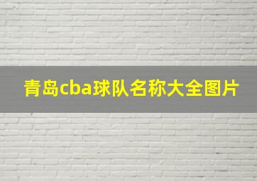 青岛cba球队名称大全图片