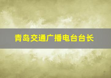 青岛交通广播电台台长