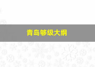 青岛够级大纲