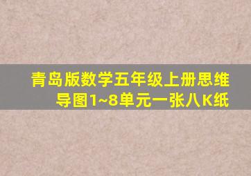 青岛版数学五年级上册思维导图1~8单元一张八K纸