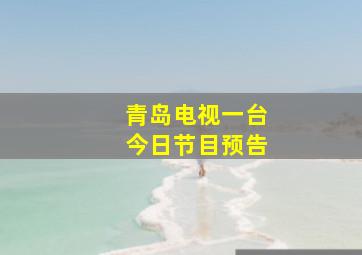 青岛电视一台今日节目预告