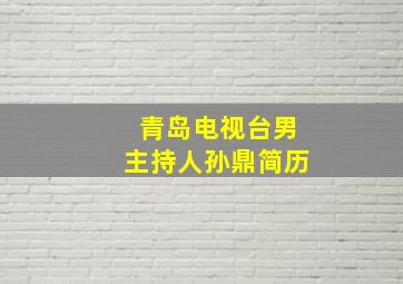 青岛电视台男主持人孙鼎简历