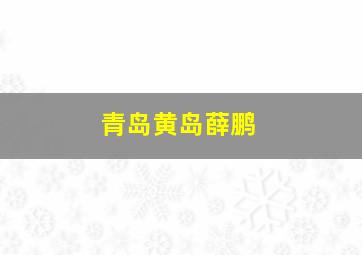 青岛黄岛薛鹏