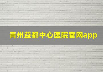 青州益都中心医院官网app