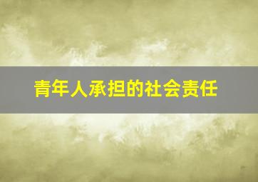 青年人承担的社会责任