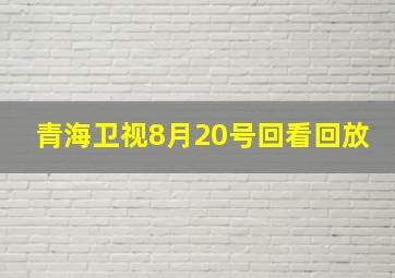 青海卫视8月20号回看回放