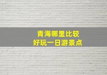 青海哪里比较好玩一日游景点