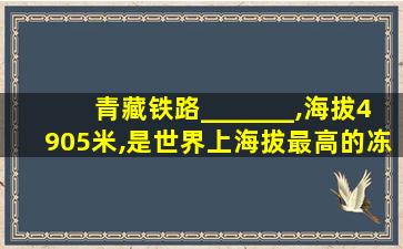 青藏铁路_______,海拔4905米,是世界上海拔最高的冻土