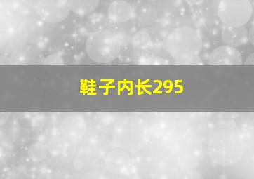 鞋子内长295