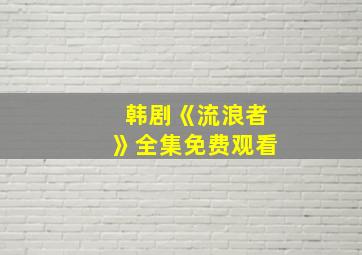 韩剧《流浪者》全集免费观看