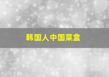 韩国人中国菜盒