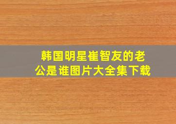 韩国明星崔智友的老公是谁图片大全集下载