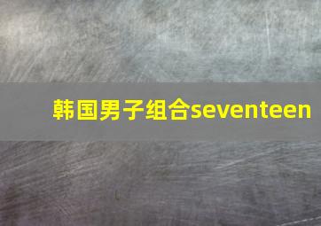 韩国男子组合seventeen