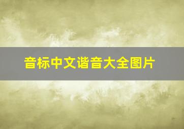 音标中文谐音大全图片