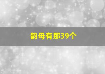 韵母有那39个