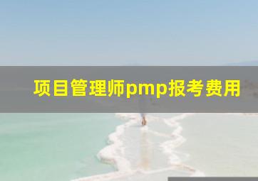 项目管理师pmp报考费用