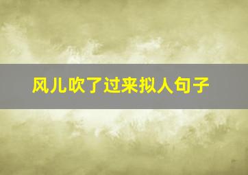 风儿吹了过来拟人句子