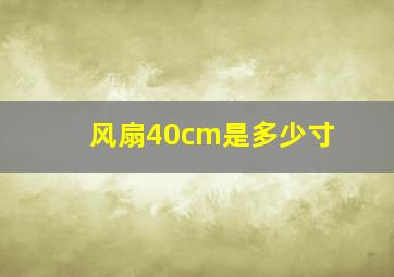 风扇40cm是多少寸