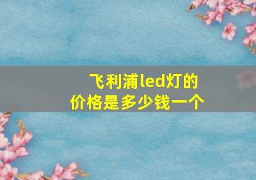 飞利浦led灯的价格是多少钱一个