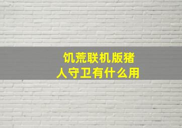 饥荒联机版猪人守卫有什么用