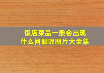 饭店菜品一般会出现什么问题呢图片大全集