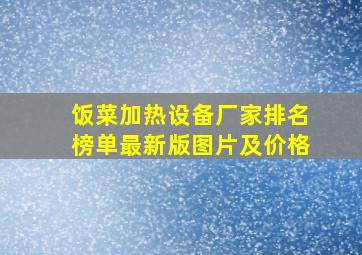 饭菜加热设备厂家排名榜单最新版图片及价格