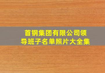 首钢集团有限公司领导班子名单照片大全集