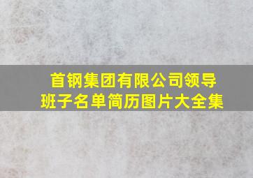 首钢集团有限公司领导班子名单简历图片大全集