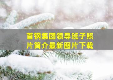 首钢集团领导班子照片简介最新图片下载