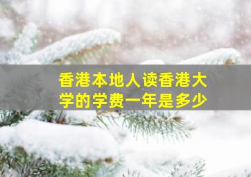 香港本地人读香港大学的学费一年是多少